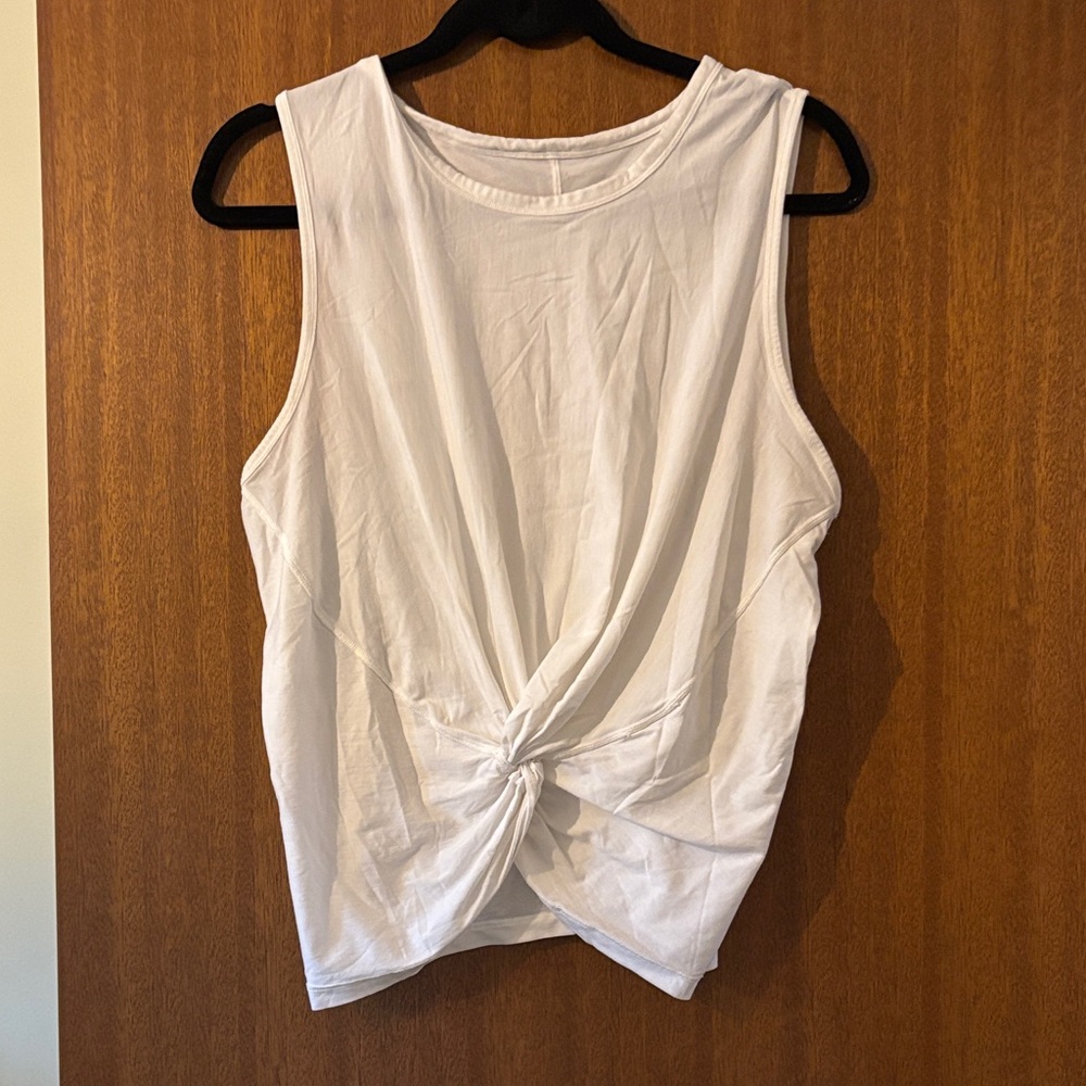 lululemon athletica White Front-Knot Muscle Tee
